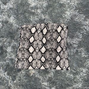 Snake Print Tube Top